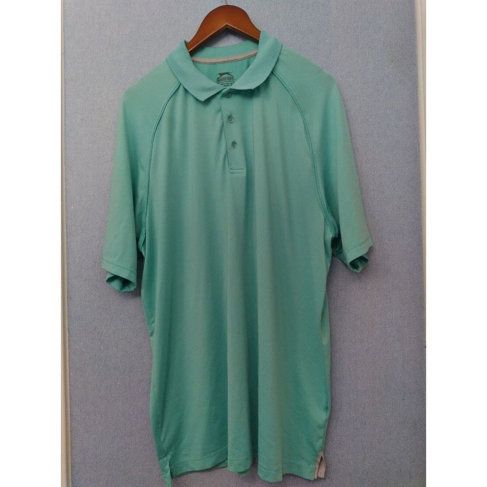 Classic Mint Green Performance Golf Polo Shirt Athletic Moisture-Wicking Comfort